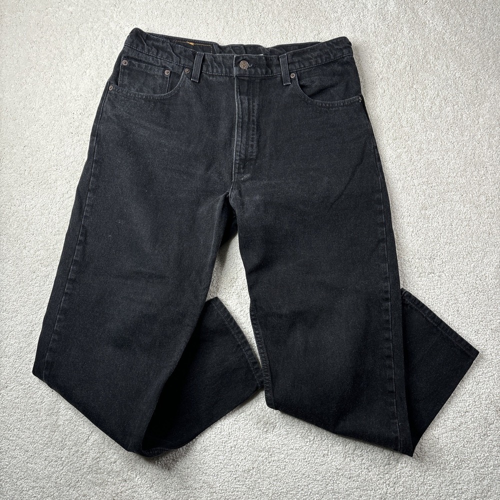 VTG 90's Levis 550 Jeans Relaxed Fit Black Mens 36x30 Denim USA (actual 33.5x29)